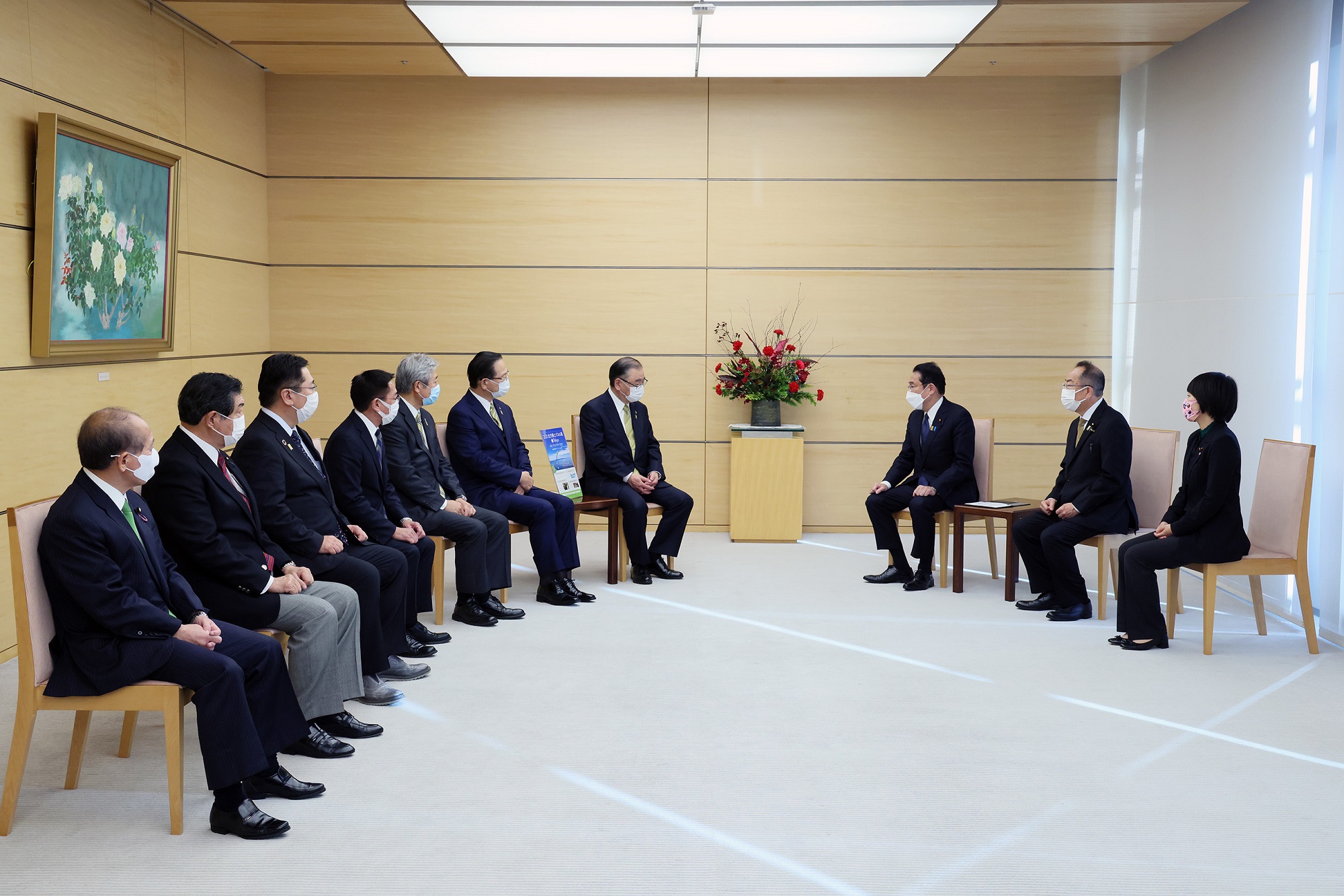 会见北方领土邻接地区振兴对策根室管区市町（市镇）联络协议会