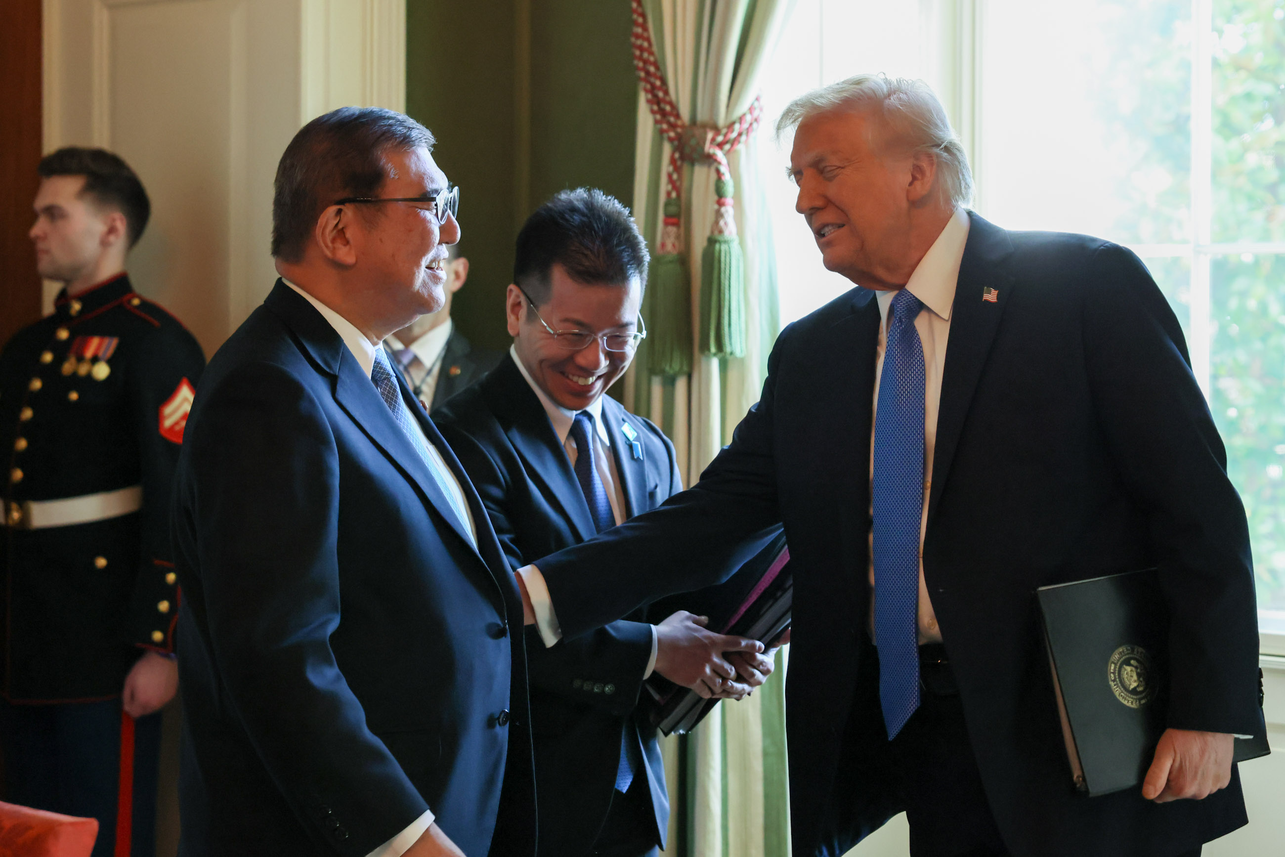 日美联合记者招待会3