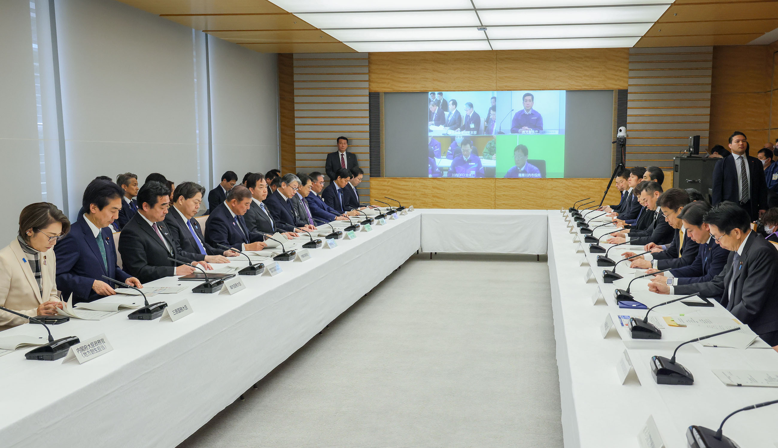 石破首相在训练现场发言1