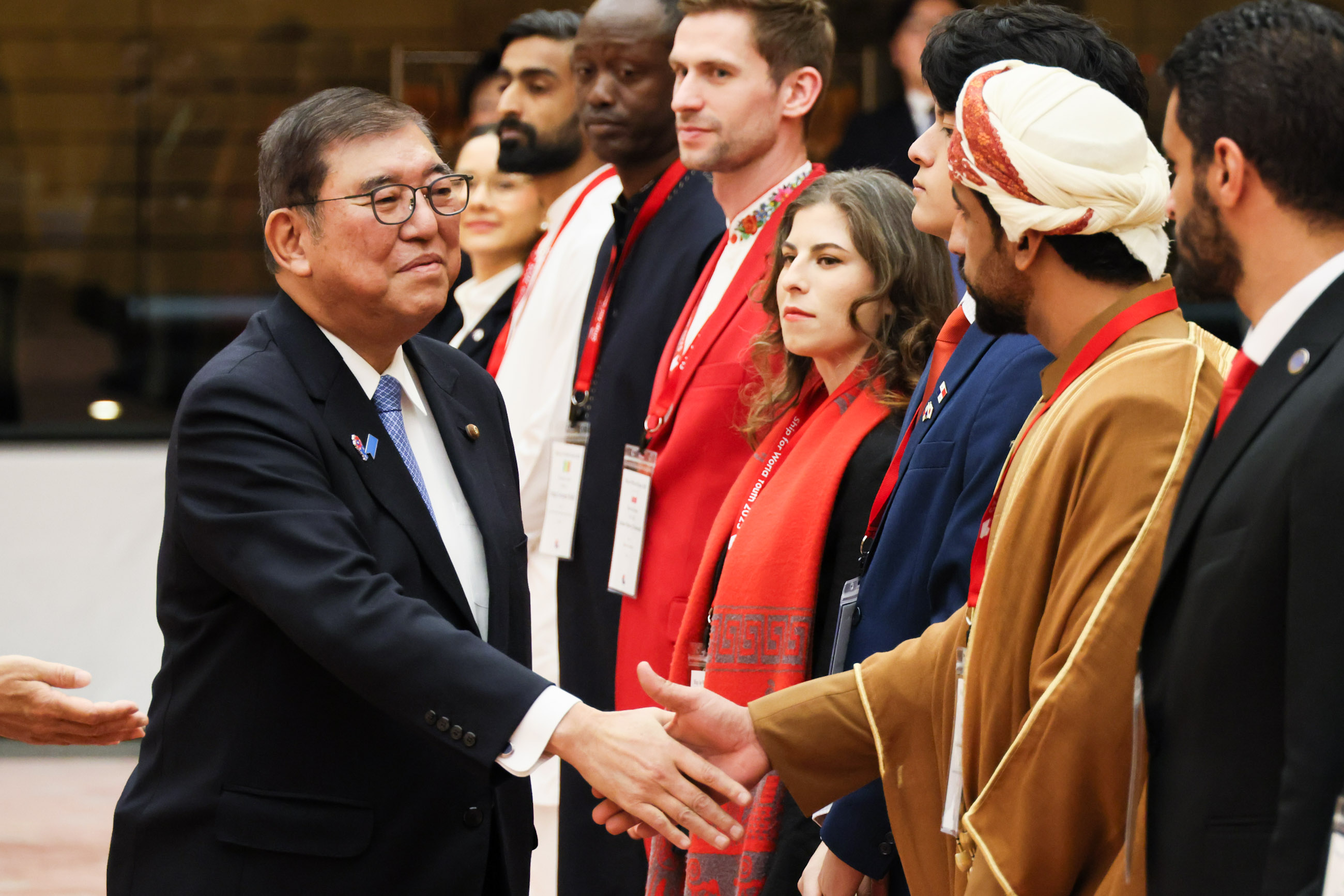 石破首相接受拜会2