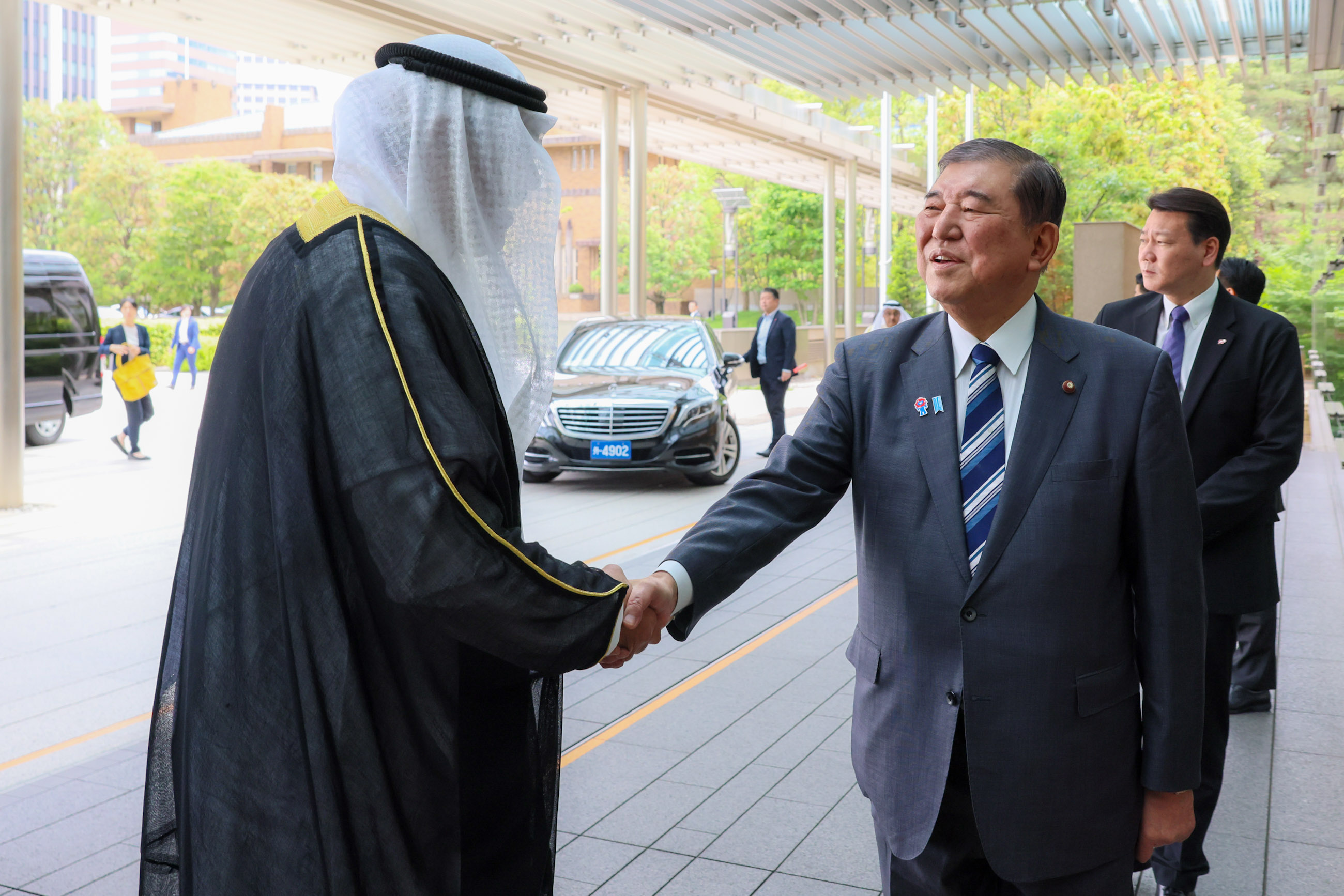 石破首相迎接萨巴赫·哈立德王储1