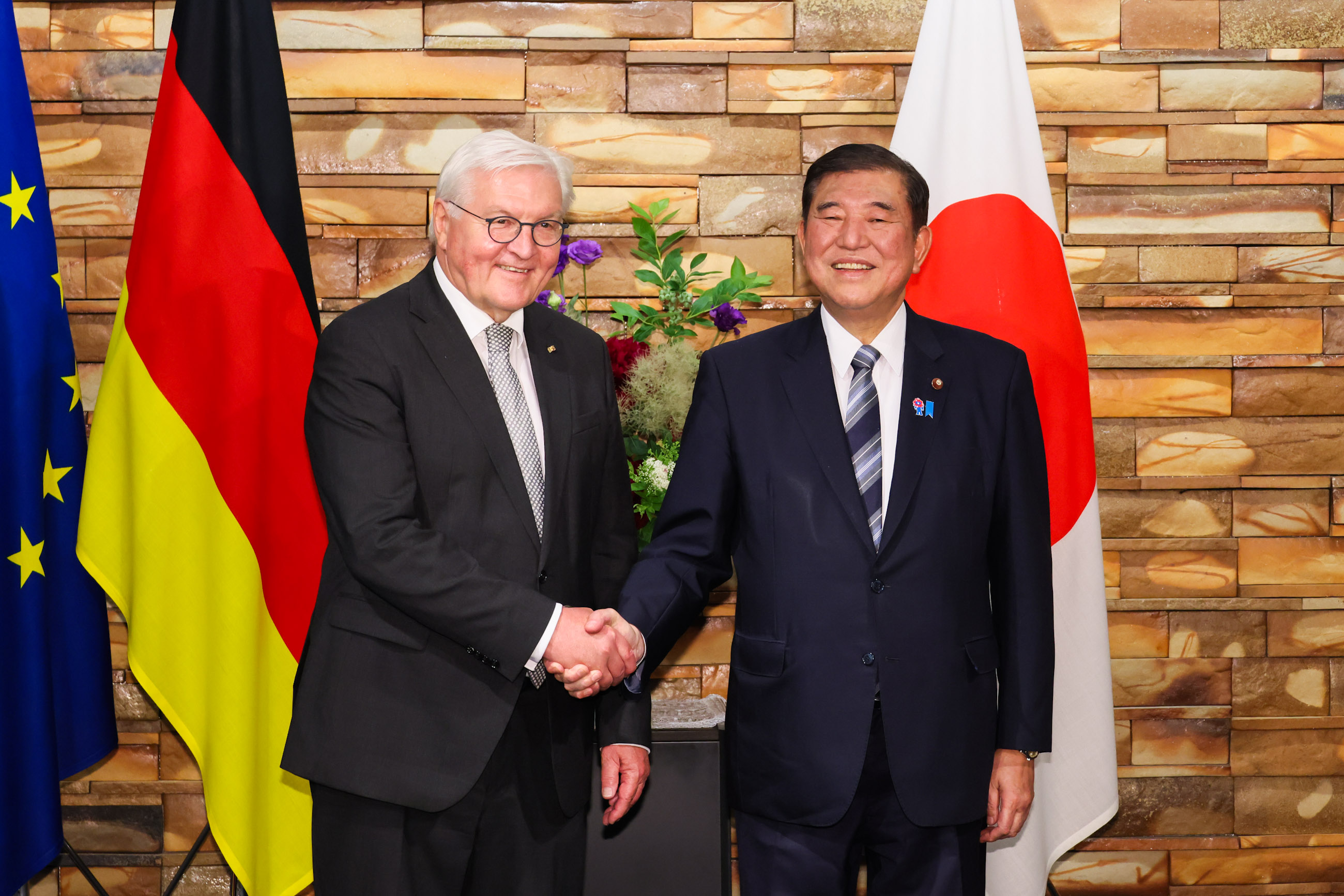 与施泰因迈尔总统举行会谈