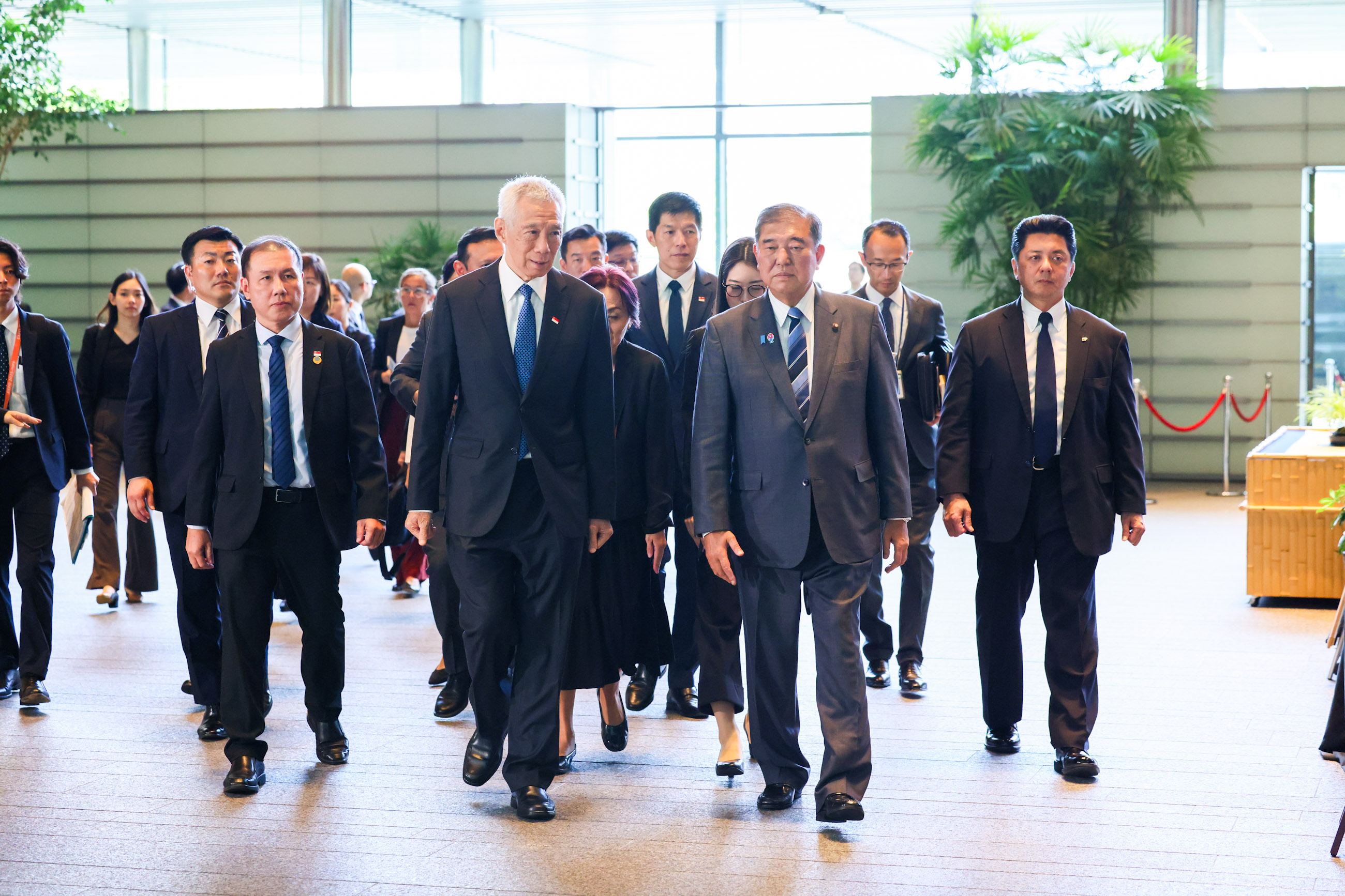 石破首相迎接李显龙国务资政2