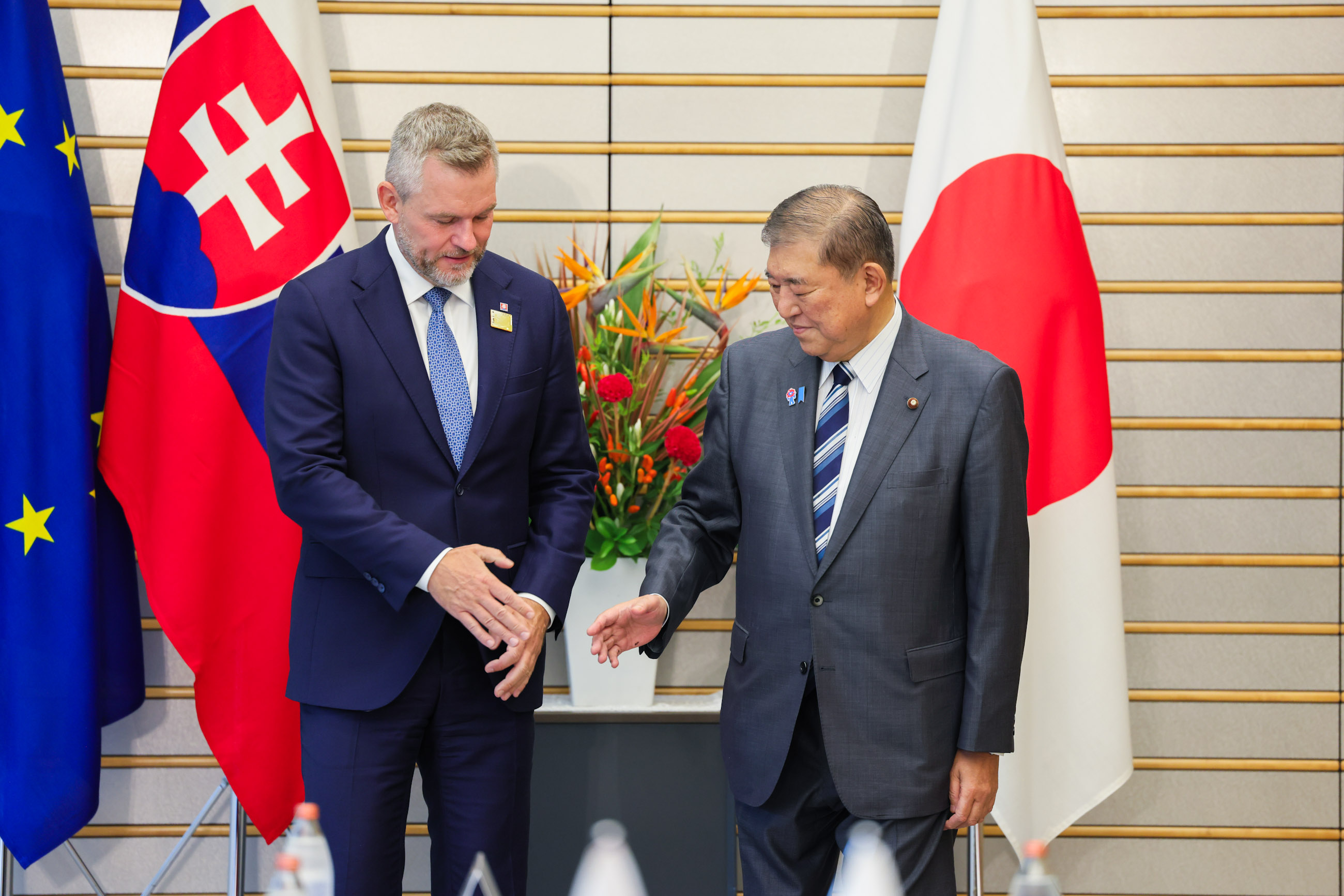 石破首相与佩莱格里尼总统举行会谈2