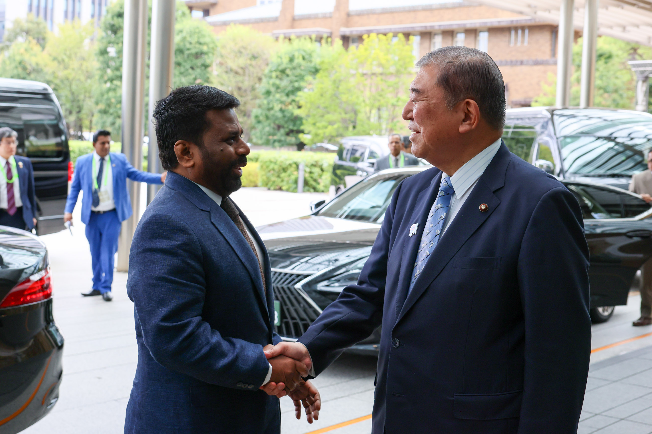 石破首相迎接迪萨纳亚克总统