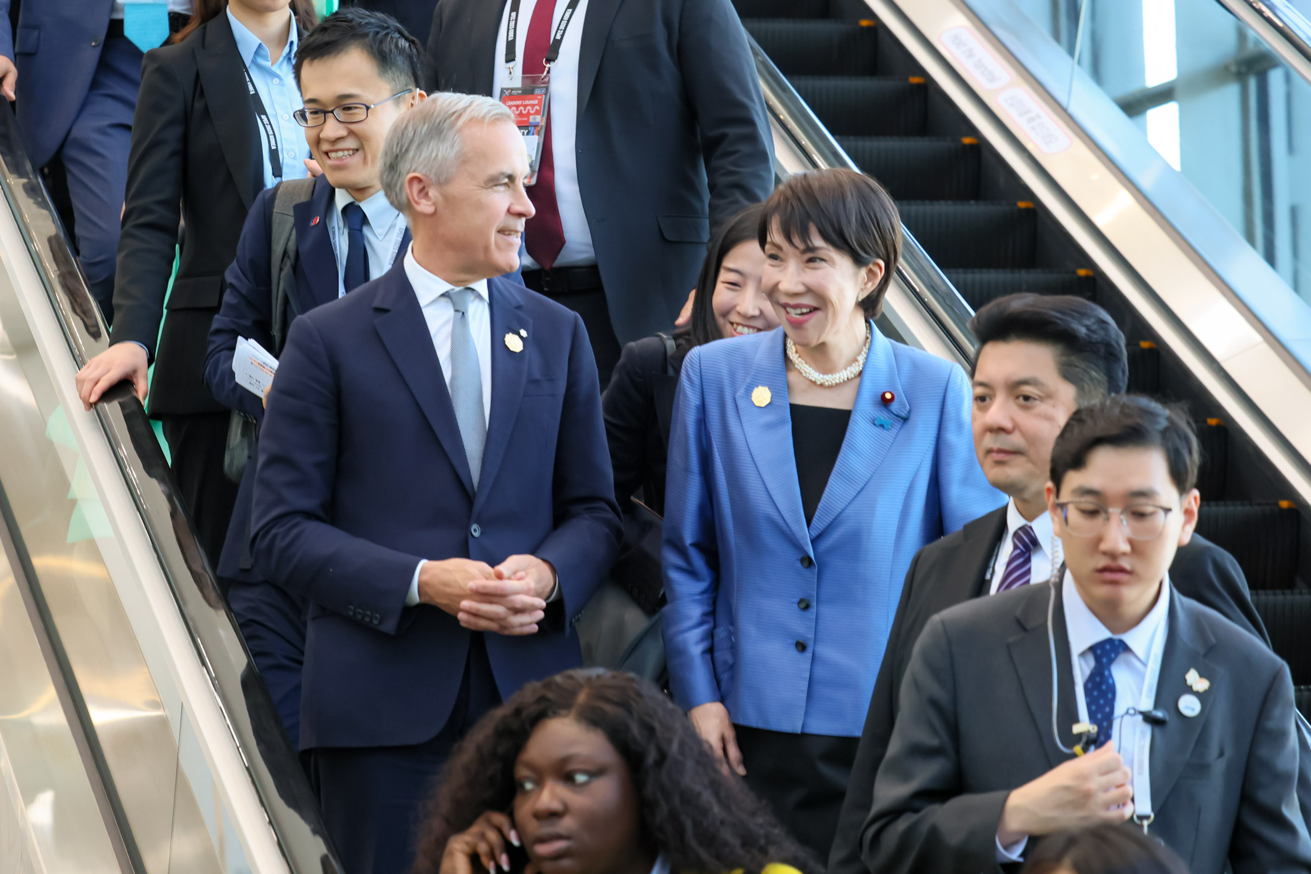 两位首脑出席日本加拿大首脑会谈