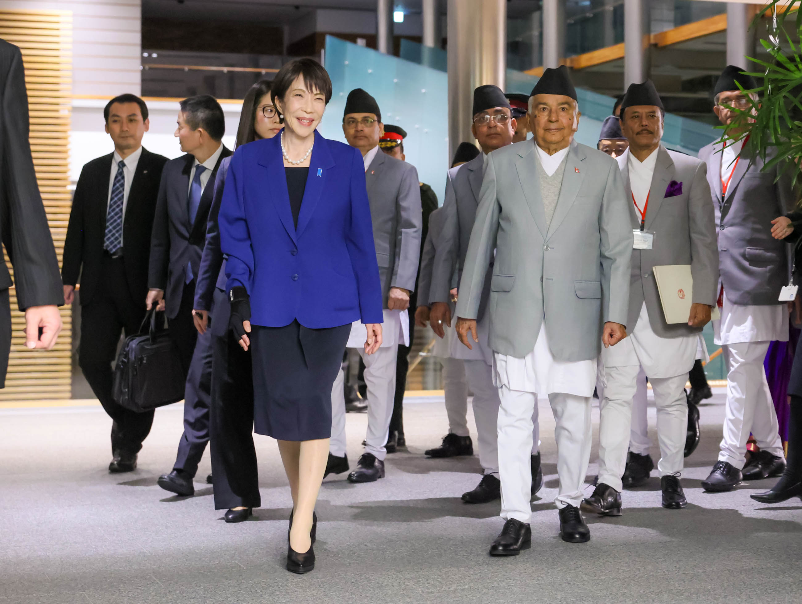 高市首相与保德尔总统出席会谈1