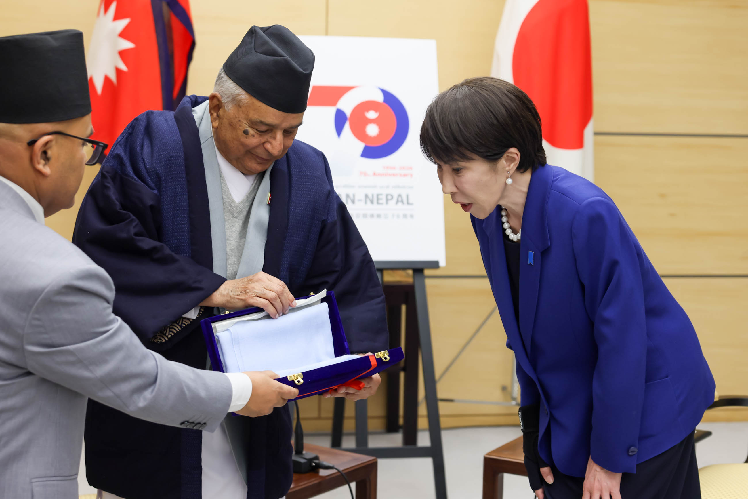 与保德尔总统举行会谈8