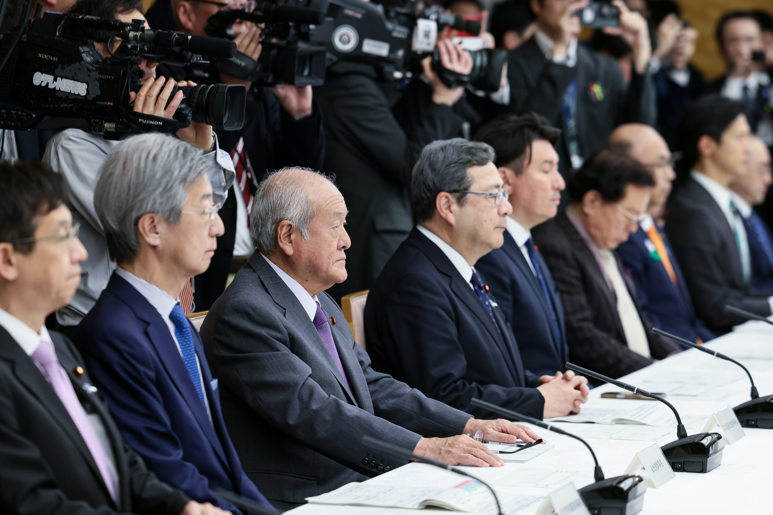 月例经济报告等相关阁僚会议的现场