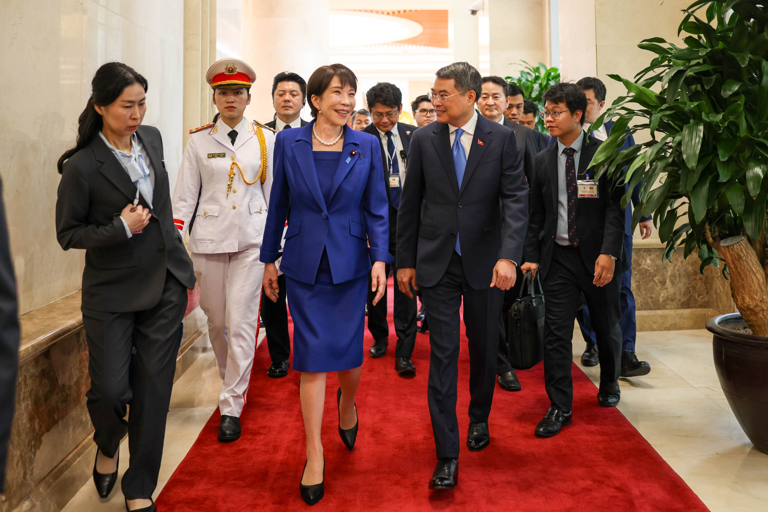 高市首相出席日・越南首脑会谈（扩大会议）