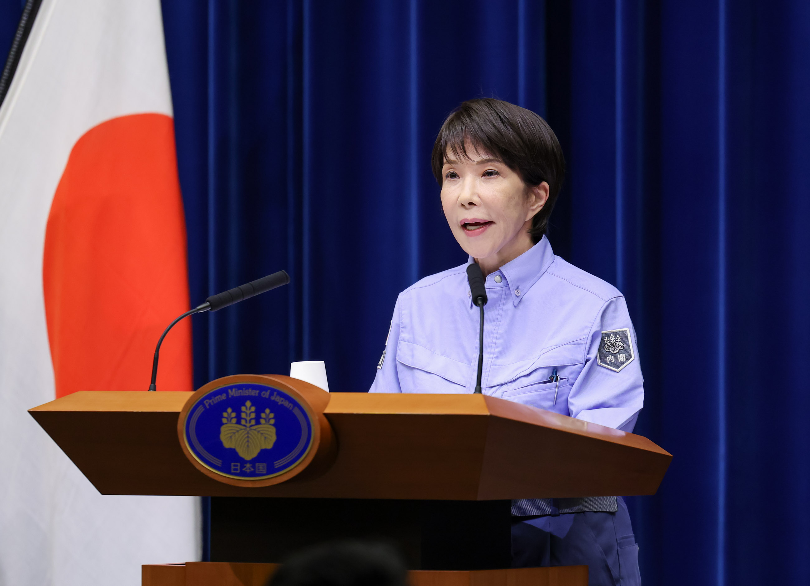高市首相举行记者会7