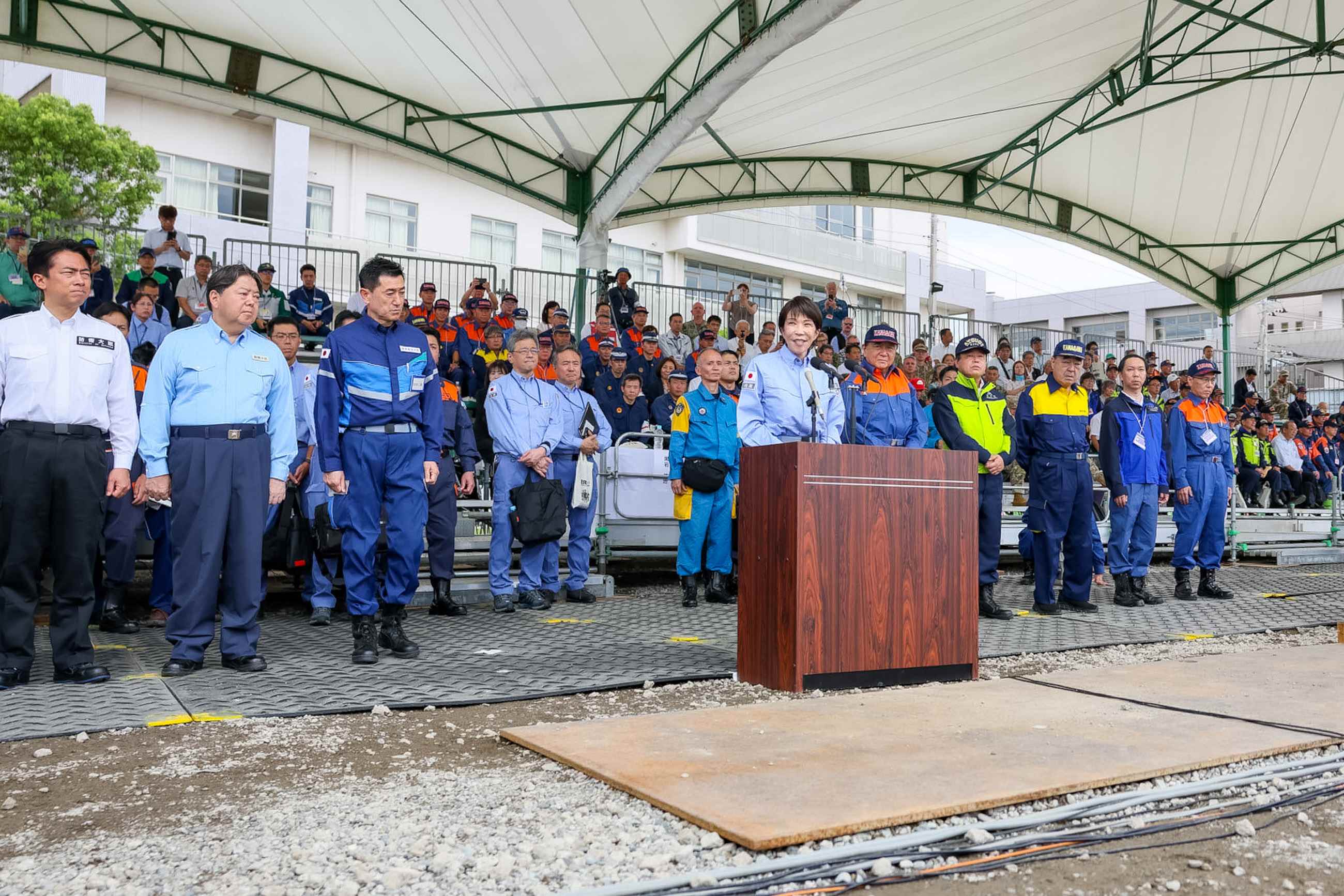 高市首相在9都县市联合防灾训练致辞2