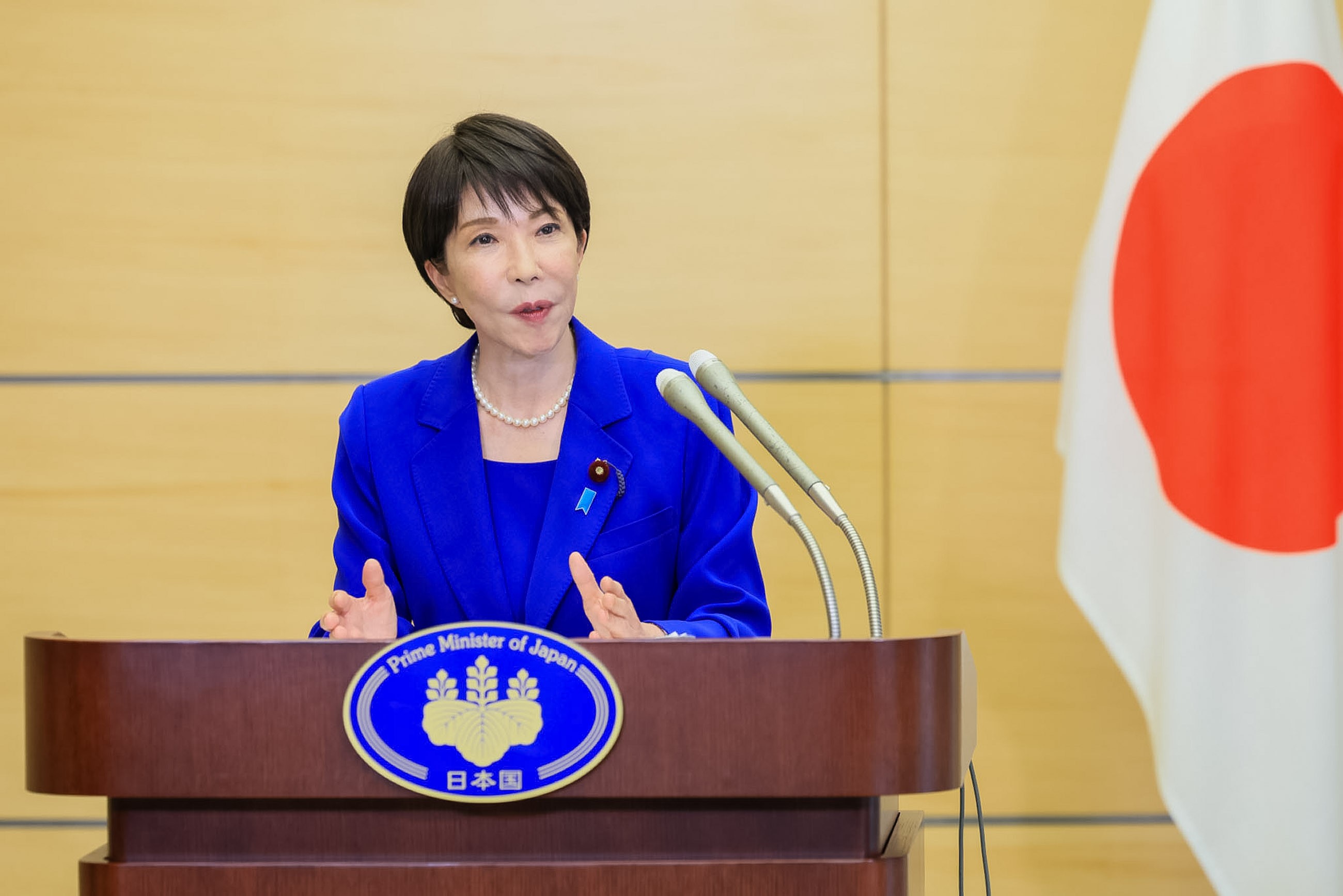 高市首相举行记者会3