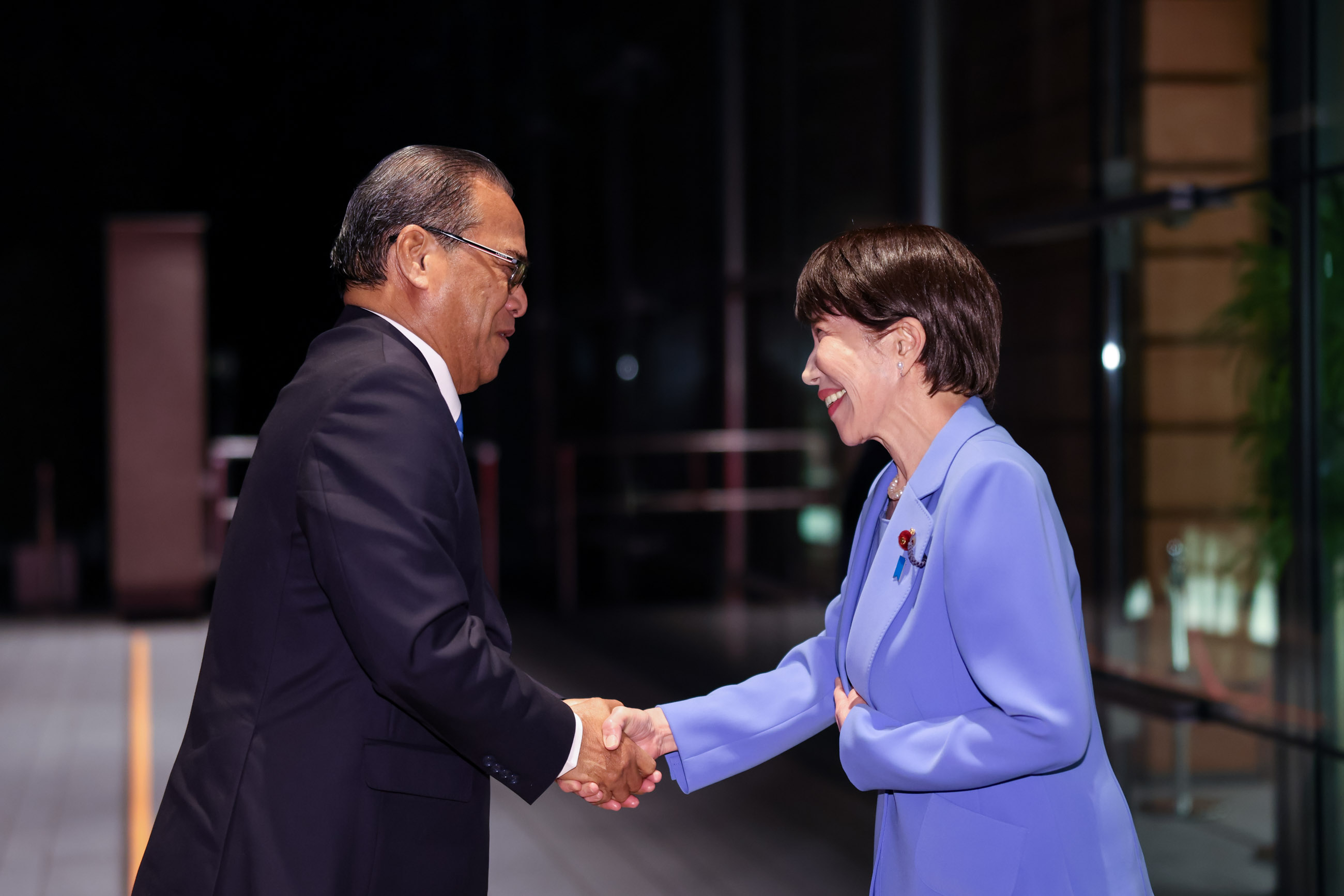 高市首相迎接西米纳总统1