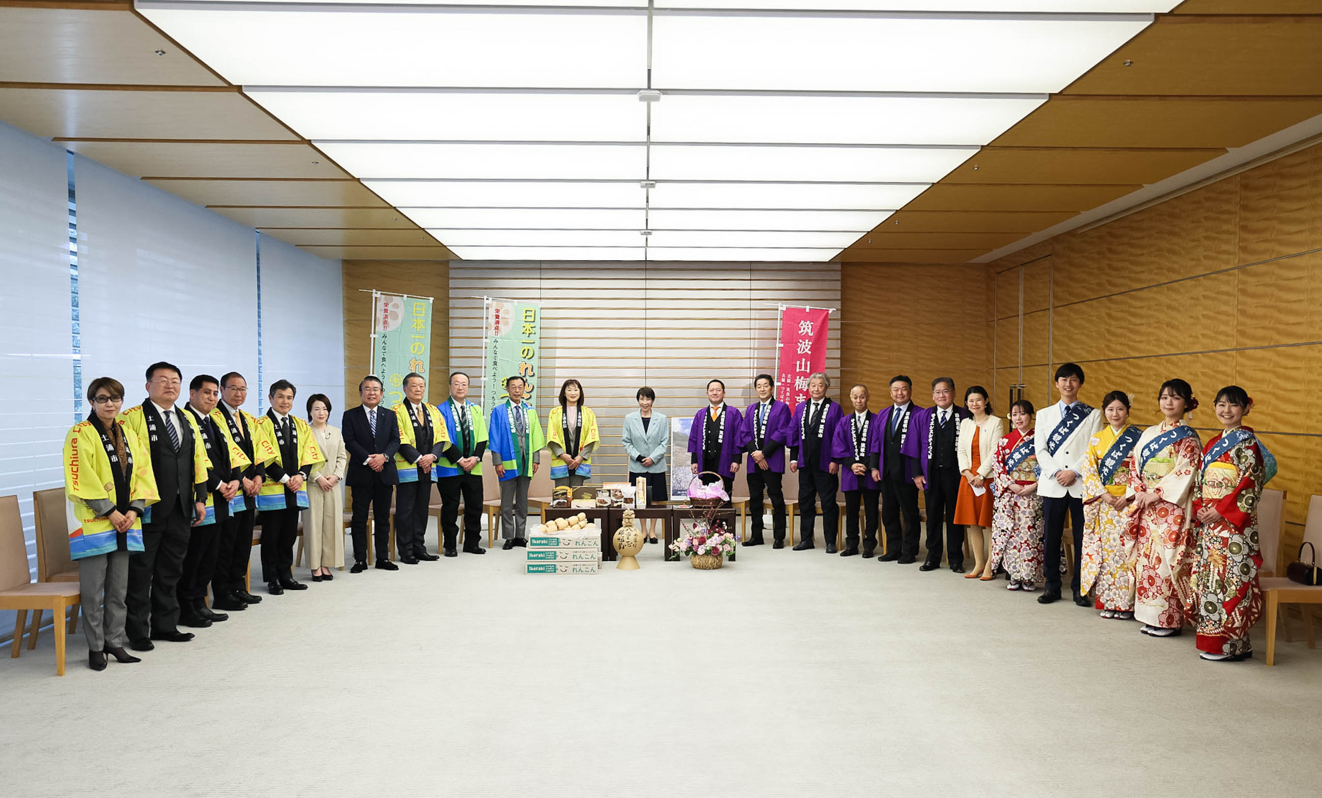 会见“筑波山梅花节”“土浦莲藕”相关人士